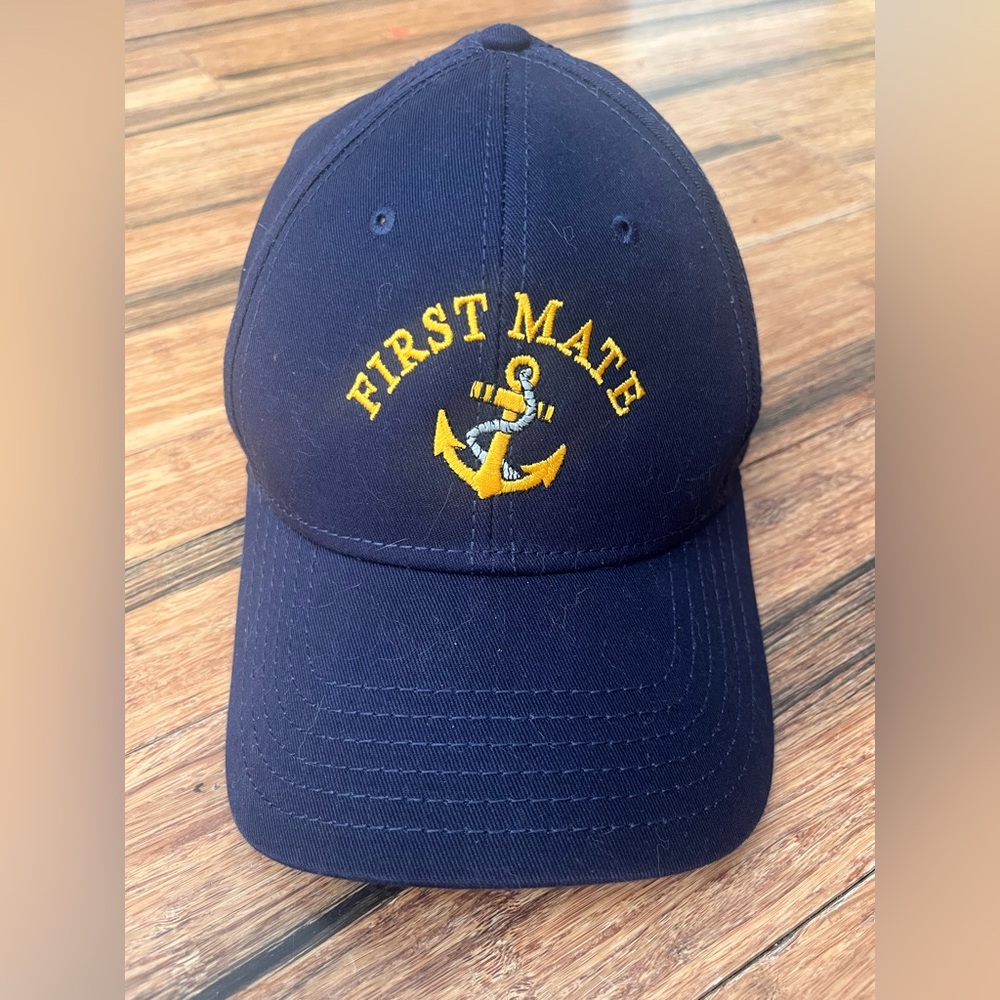 Navy First Mate Embroidered Cap